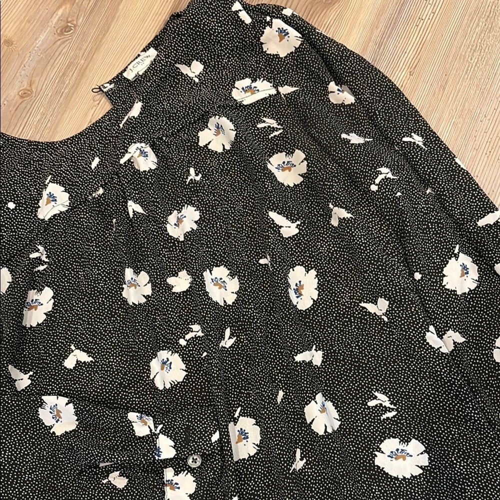 J. Crew Black and White Graphic Long Sleeve Blouse - Picture 5 of 5